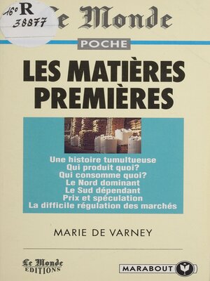 cover image of Les matières premières